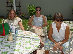 Ali, Aja & Debi on the patio